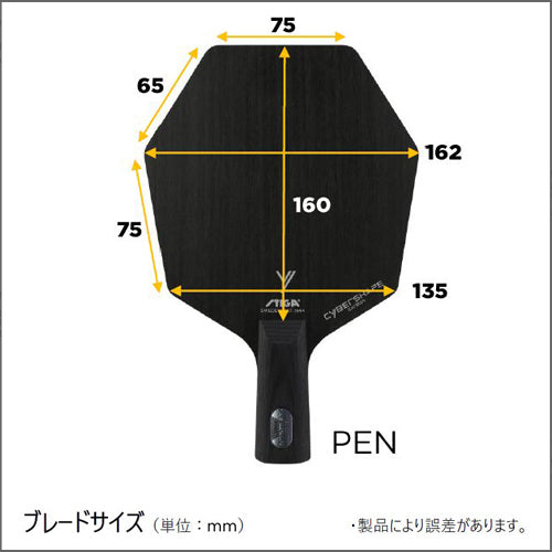 対象商品』サイバーシェイプカーボン-PEN – 卓球市場